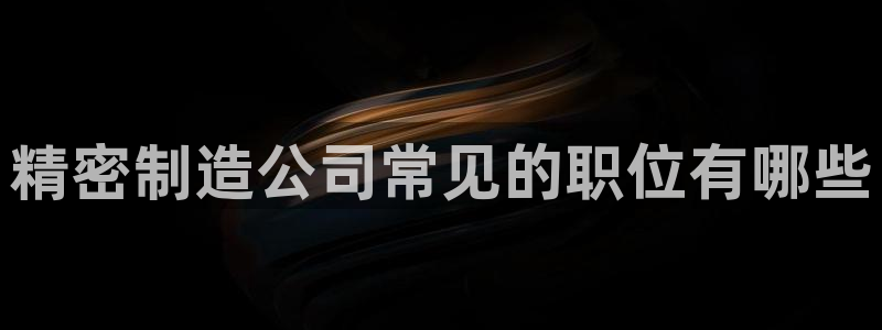 彩神v8是一个什么平台啊：精密制造公司常见的职位有哪些