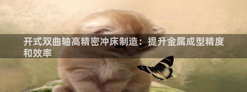 彩神8是正规平台吗安全吗：开式双曲轴高精密冲床制造：提升金属成型精度
和效率