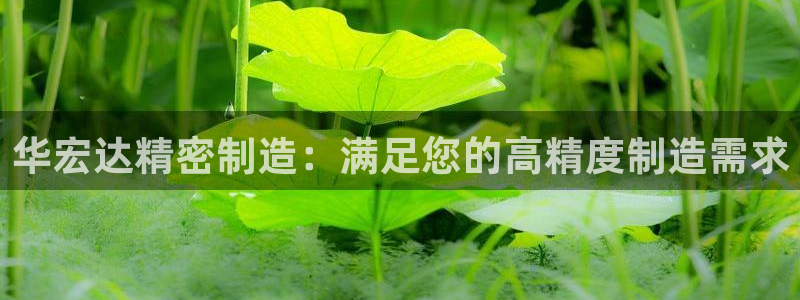 彩神8购彩-购彩大厅：华宏达精密制造：满足您的高精度制造需求
