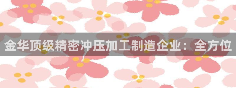 彩神ll能赚钱吗：金华顶级精密冲压加工制造企业：全方位