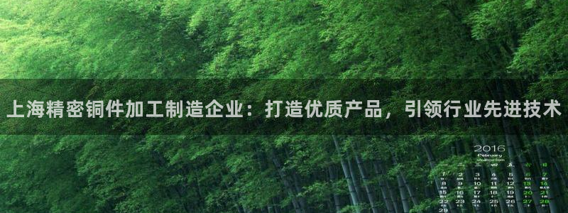 彩神v8平台正规吗知乎：上海精密铜件加工制造企业：打造优质产品，引领行业先进技术