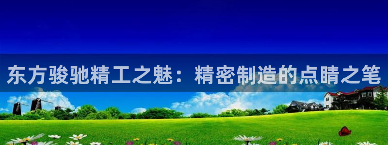 彩神争霸官方下载2017：东方骏驰精工之魅：精密制造的点睛之笔
